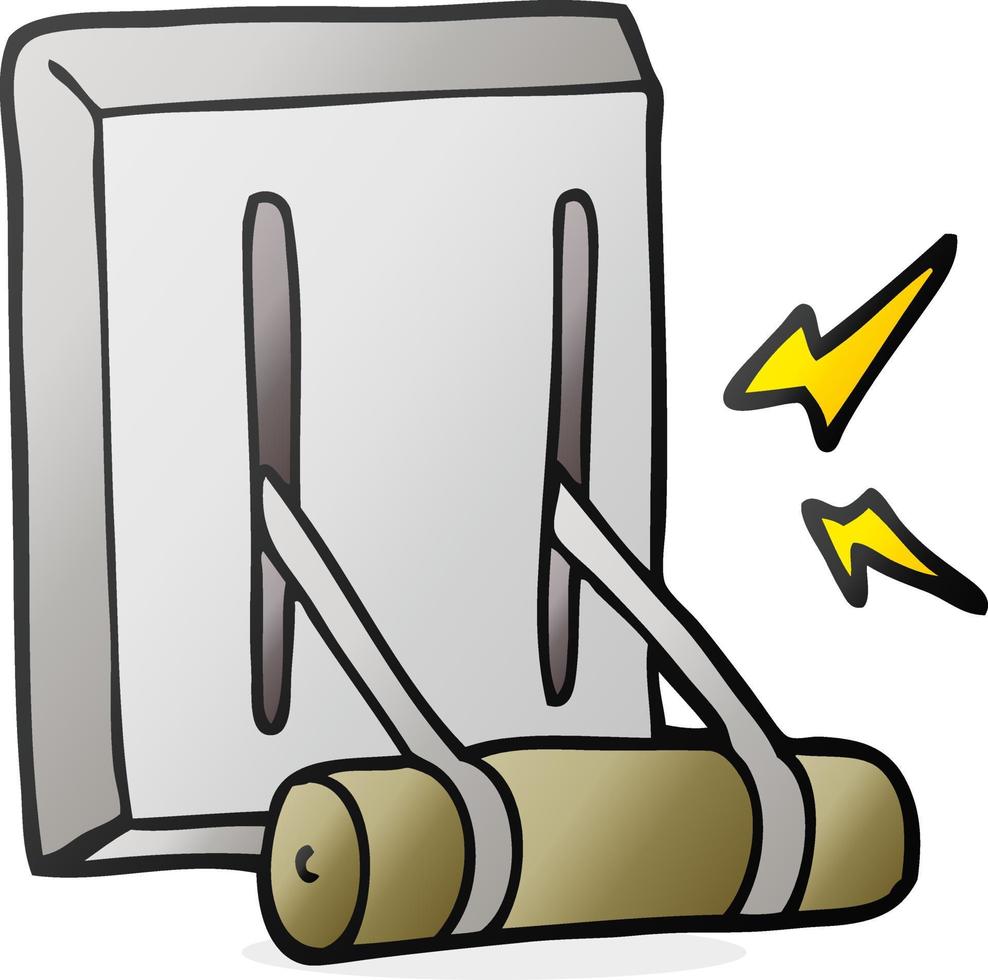 cartoon electrical switch vector