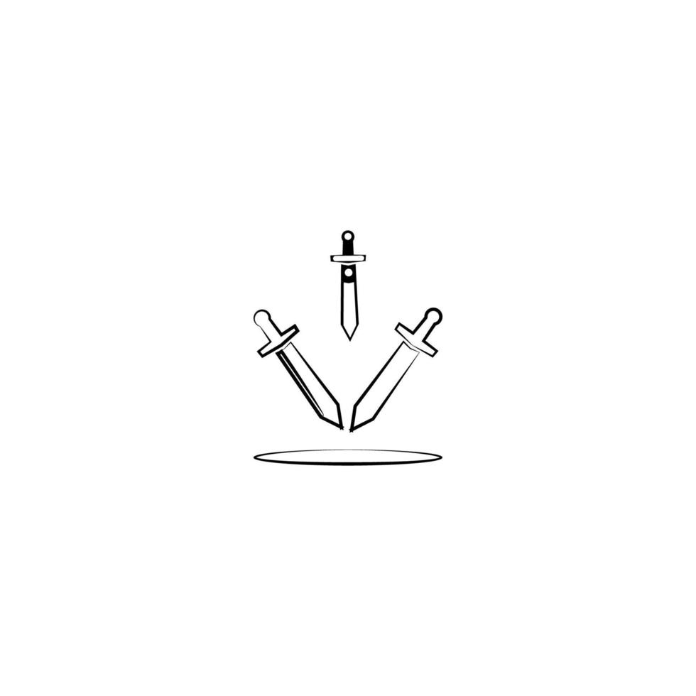 sword vector illustration image icon symbol