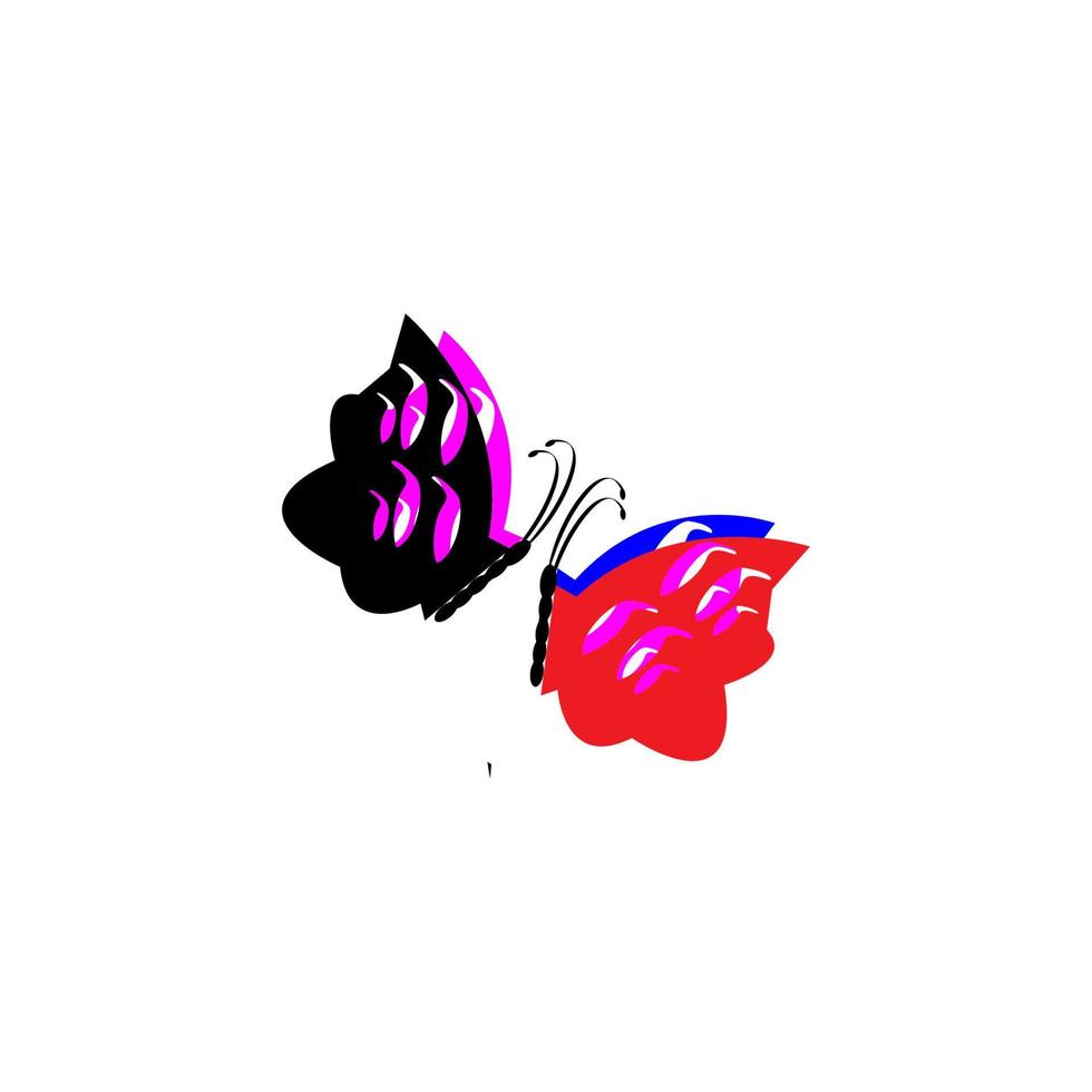 butterfly illustration vector image icon design