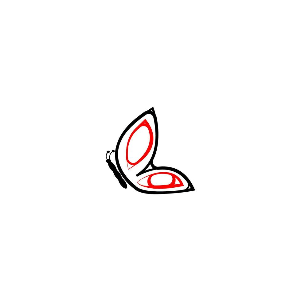 butterfly illustration vector image icon design