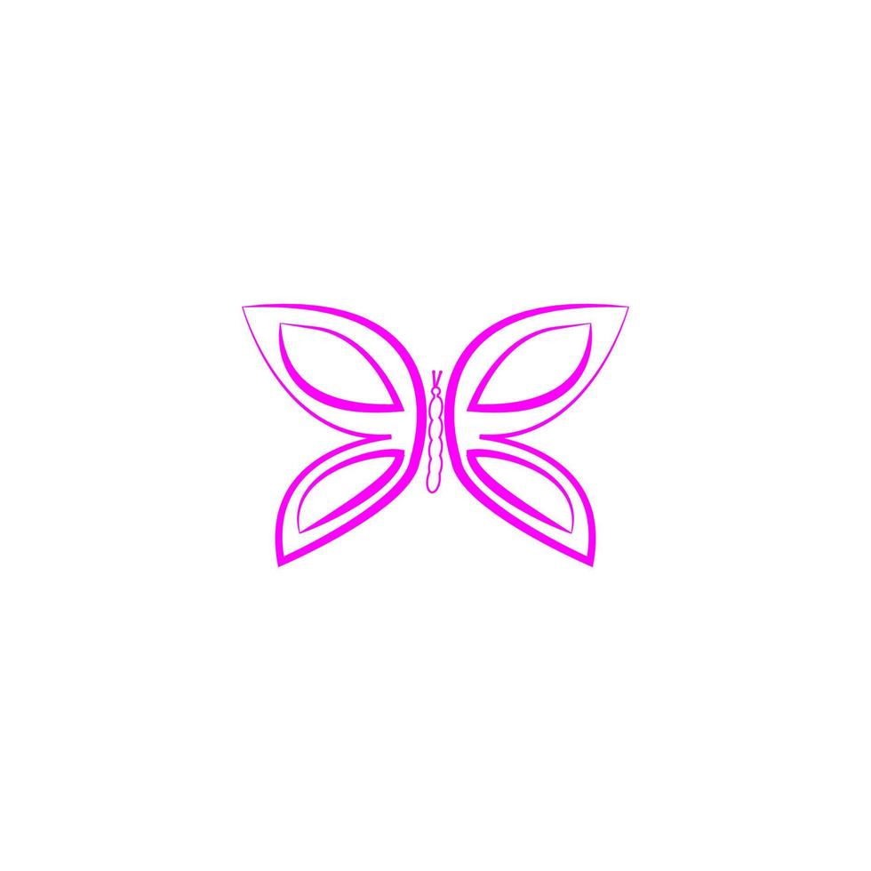 butterfly illustration vector image icon design