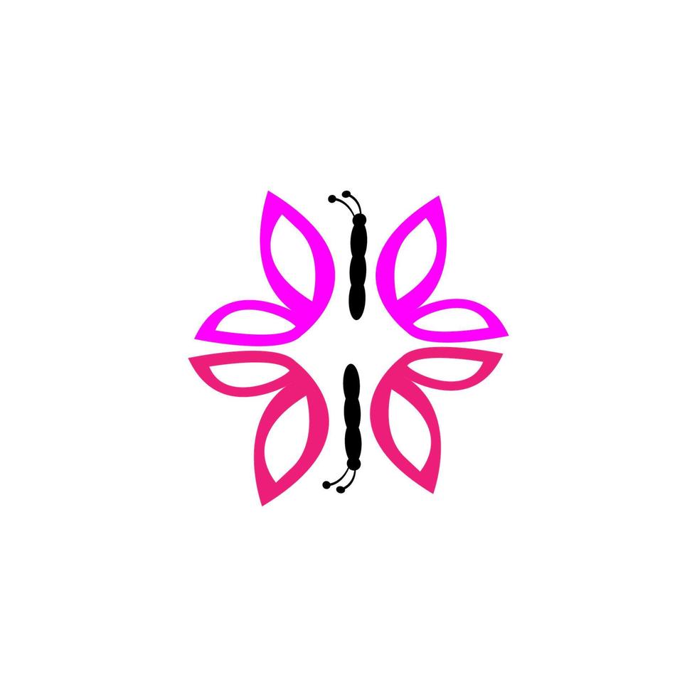 butterfly illustration vector image icon design