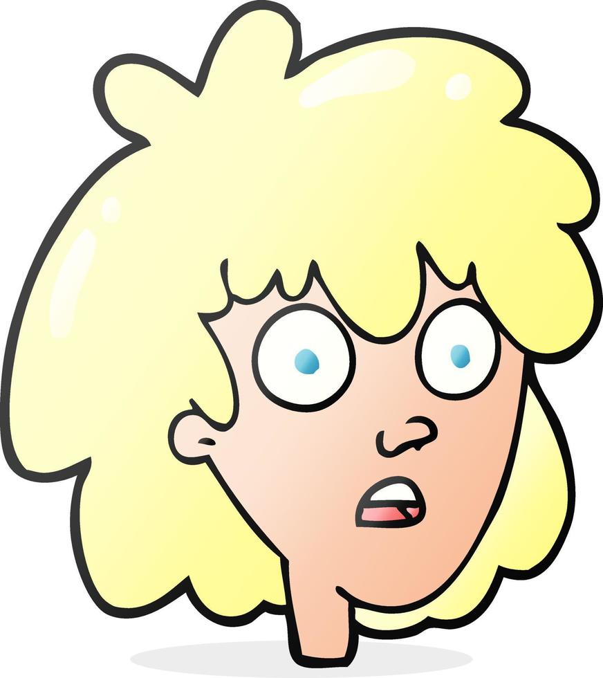 cartoon female face vector