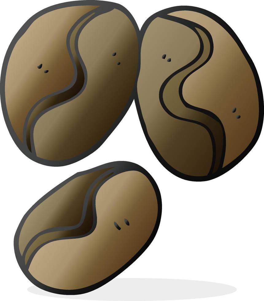 cartoon coffee beans vector