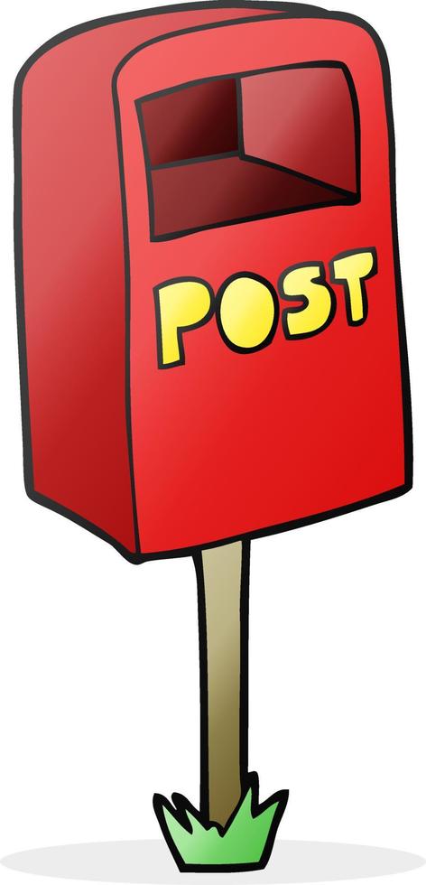 cartoon post box vector