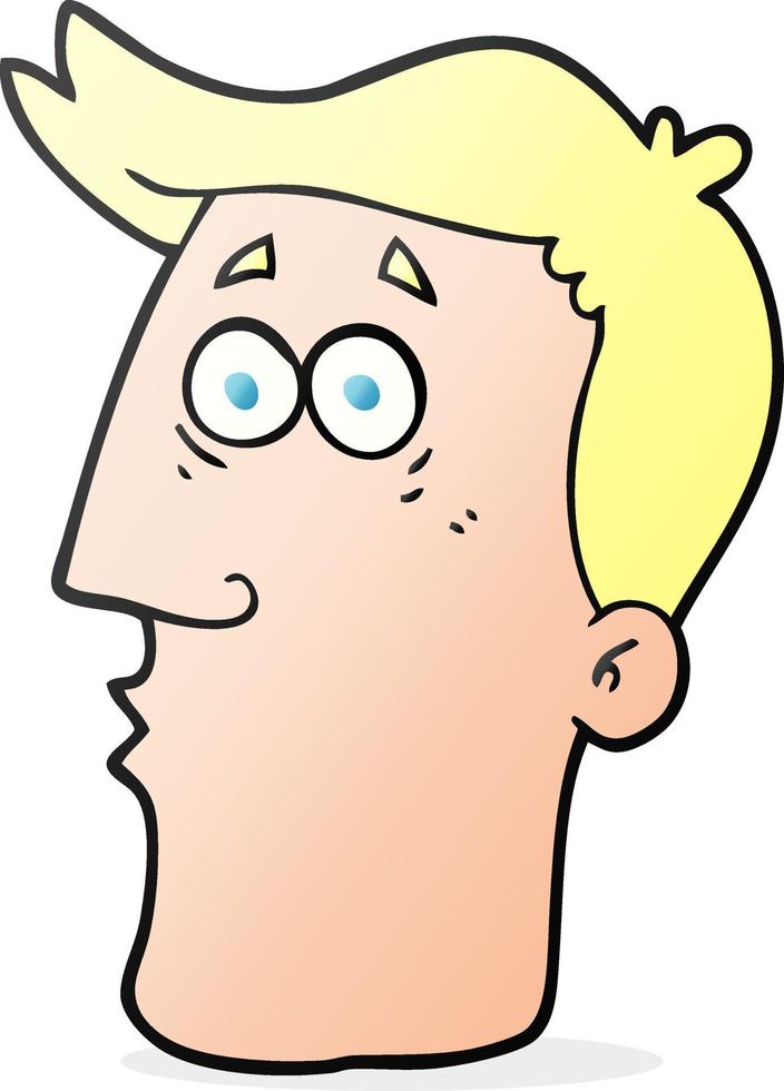 cartoon male face vector
