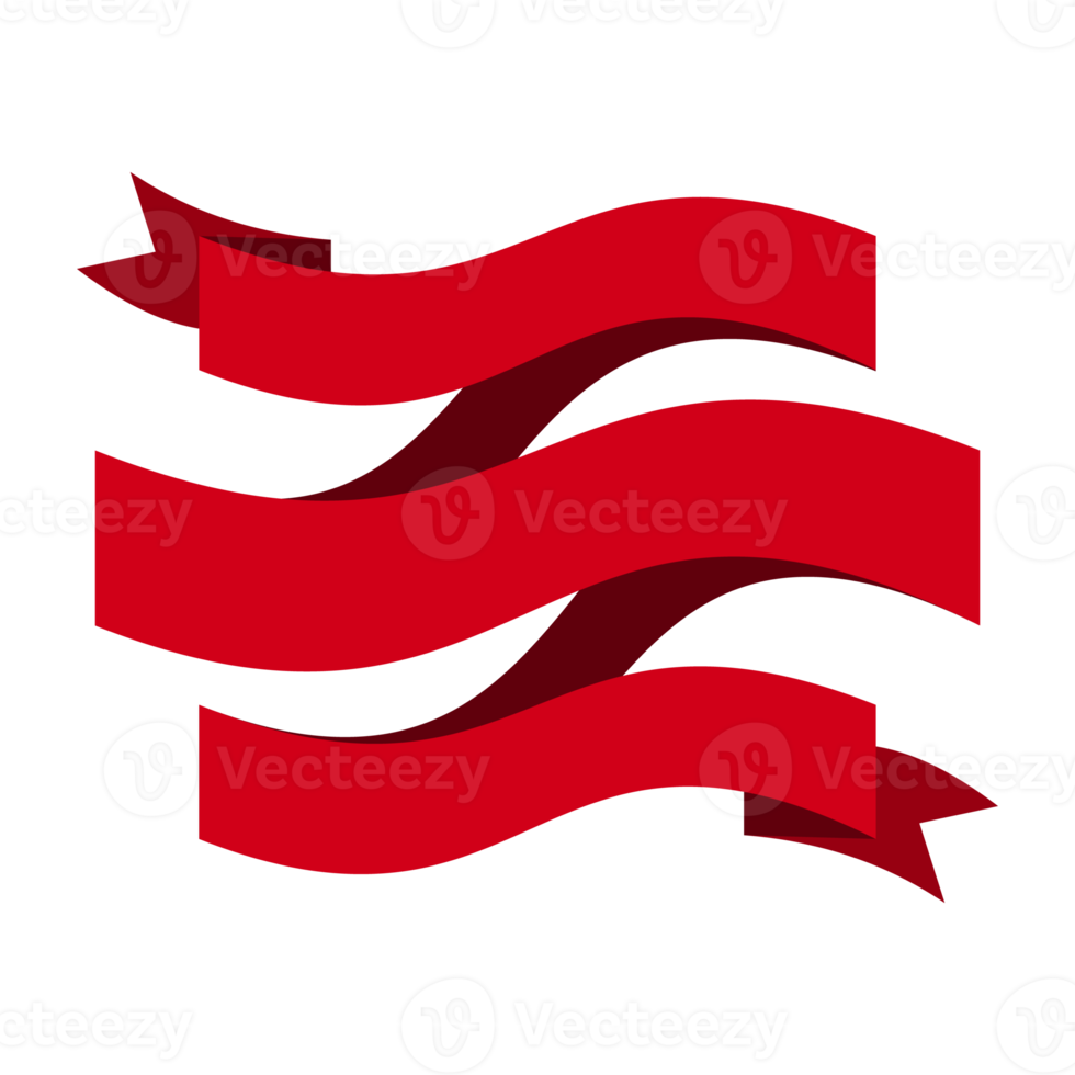 Red ribbon. Red ribbon badge. Realistic banner and price tags isolated background. Ribbon, realistic badge illustration. Transparent background. Illustration png
