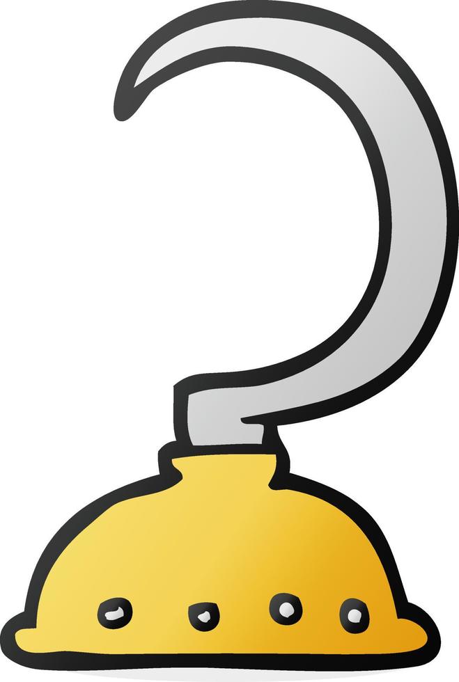 cartoon pirate hook vector