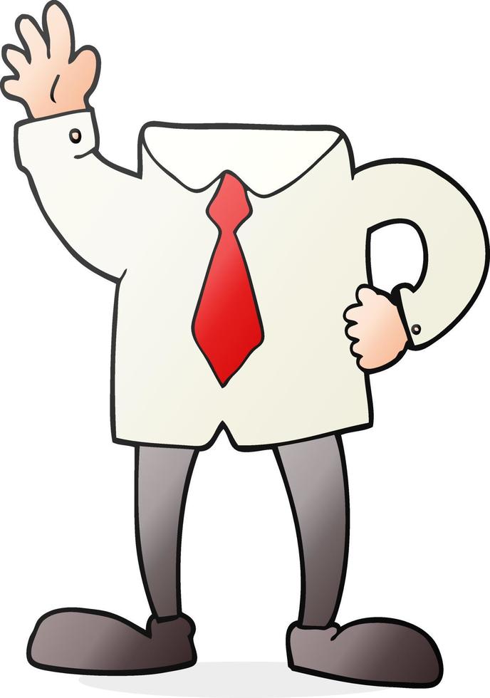 cartoon headless businessman vector