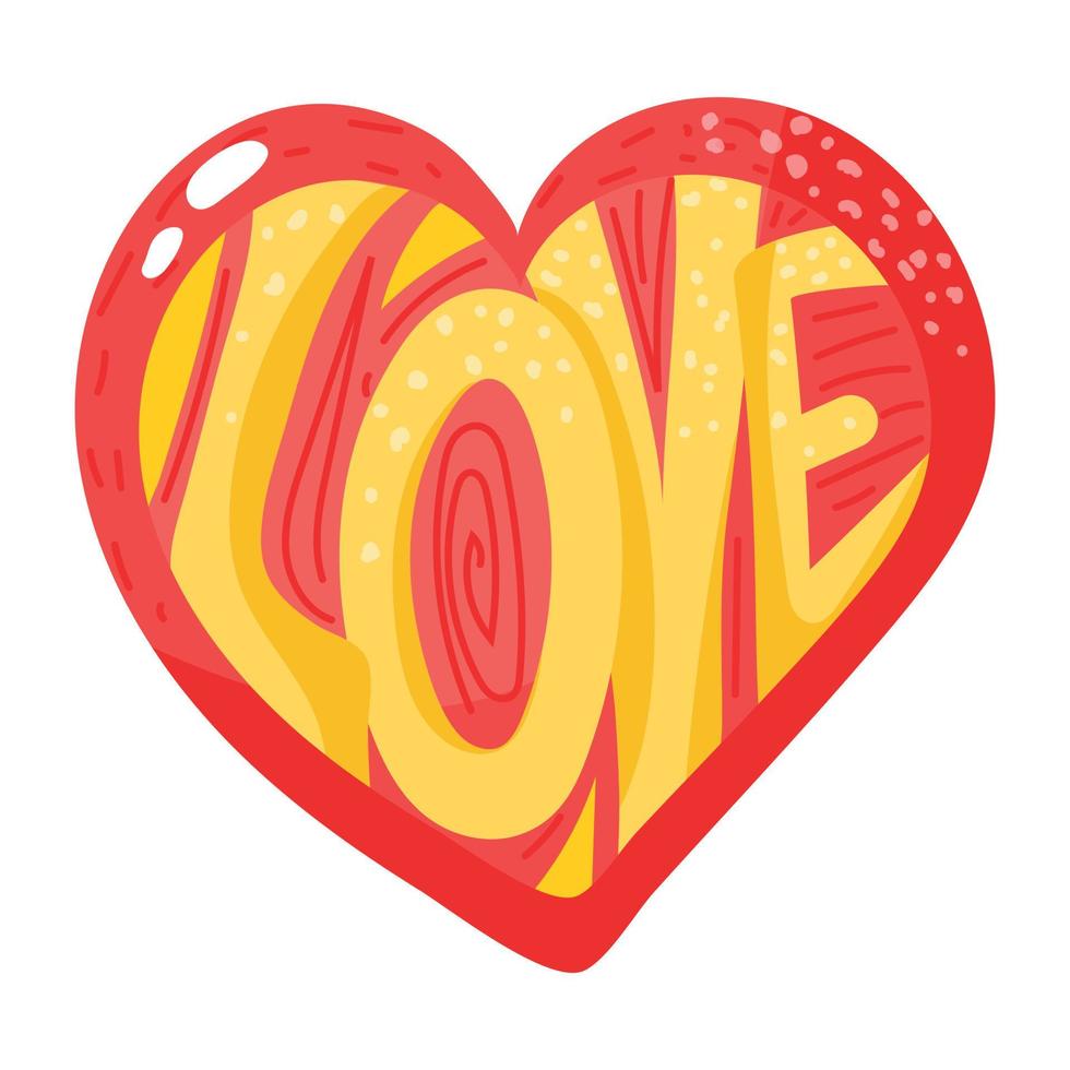 Download flat sticker icon of heart and love sticker vector