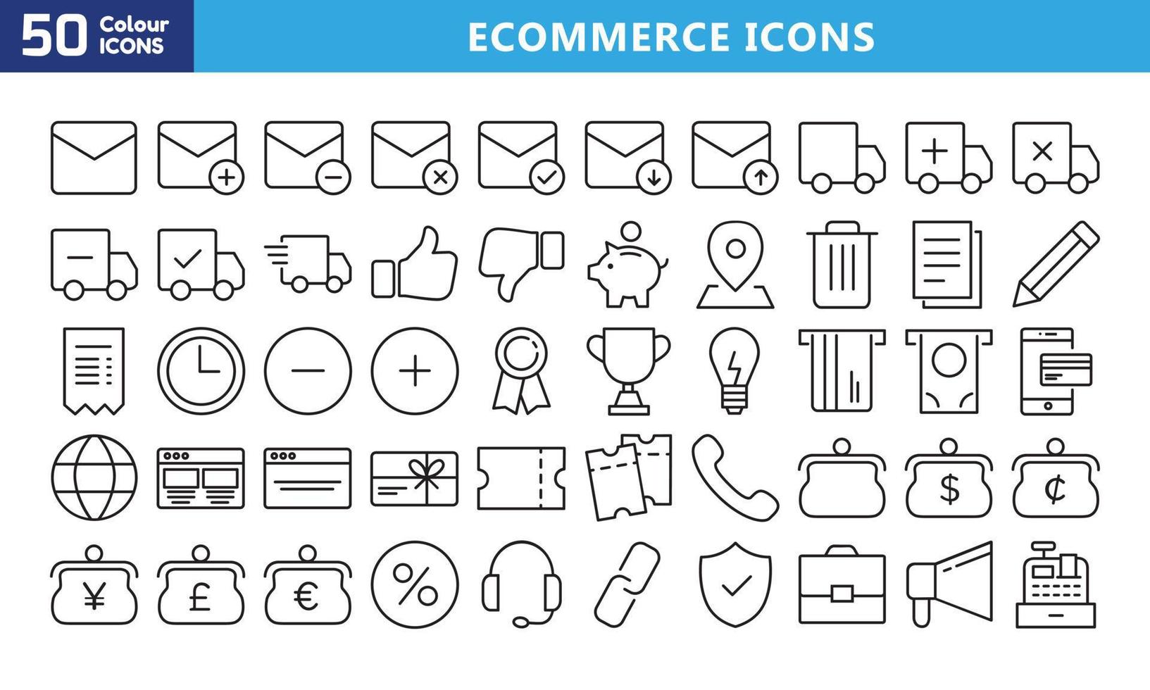 iconos para móviles y web. pictogramas de alta calidad. conjunto de iconos lineales de negocios, médicos, ui y ux, medios, dinero, viajes, etc. vector