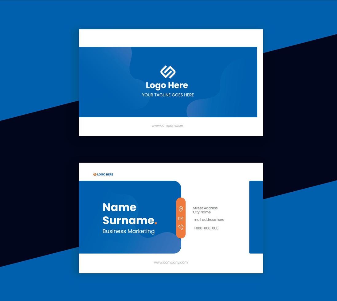 Modern professional business card design vector