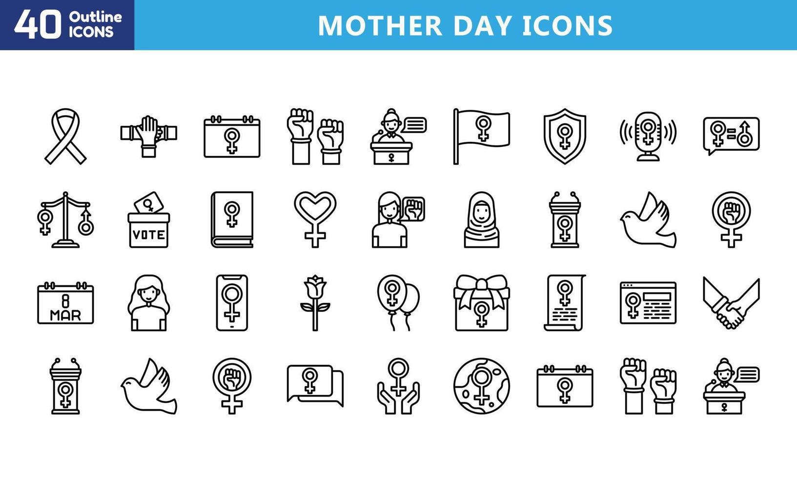 Icons for mobile and web. High quality pictograms. Linear icons set of business, medical, UI and UX, media, money, travel, etc. vector
