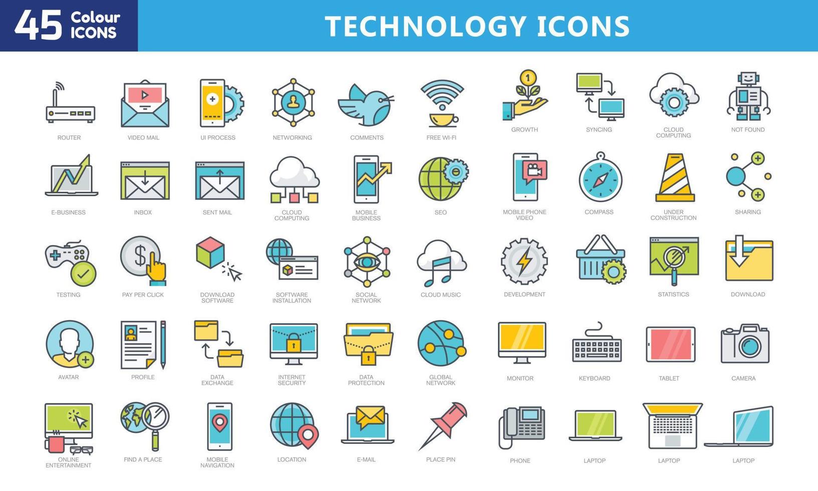 Icons for mobile and web. High quality pictograms. Linear icons set of business, medical, UI and UX, media, money, travel, etc. vector