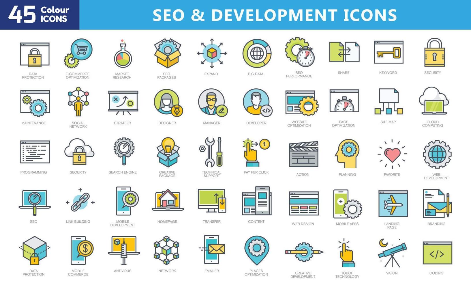 iconos para móviles y web. pictogramas de alta calidad. conjunto de iconos lineales de negocios, médicos, ui y ux, medios, dinero, viajes, etc. vector