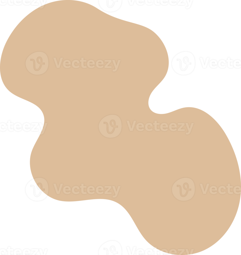 Abstract shape illustration on transparent background png