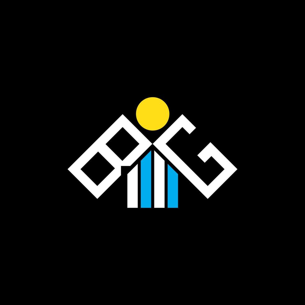Diseño creativo del logotipo de la letra bg con gráfico vectorial, logotipo bg simple y moderno. vector