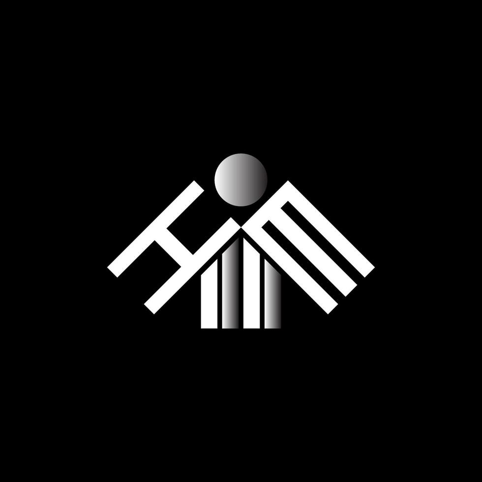 HM letter logo creative design with vector graphic, HM simple and modern logo.