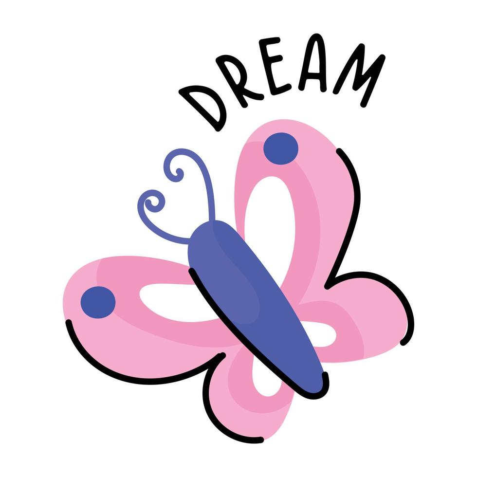 Premium hand drawn sticker of dream vector