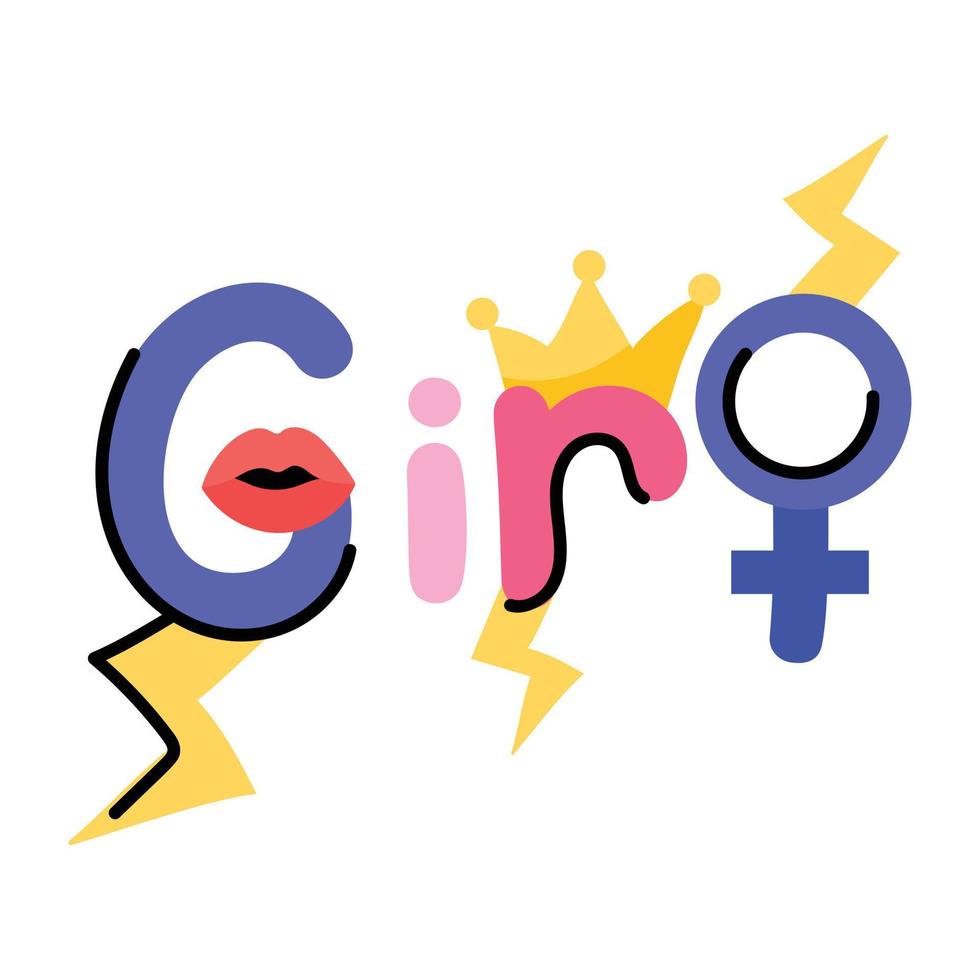 Check out sticker of girl vector