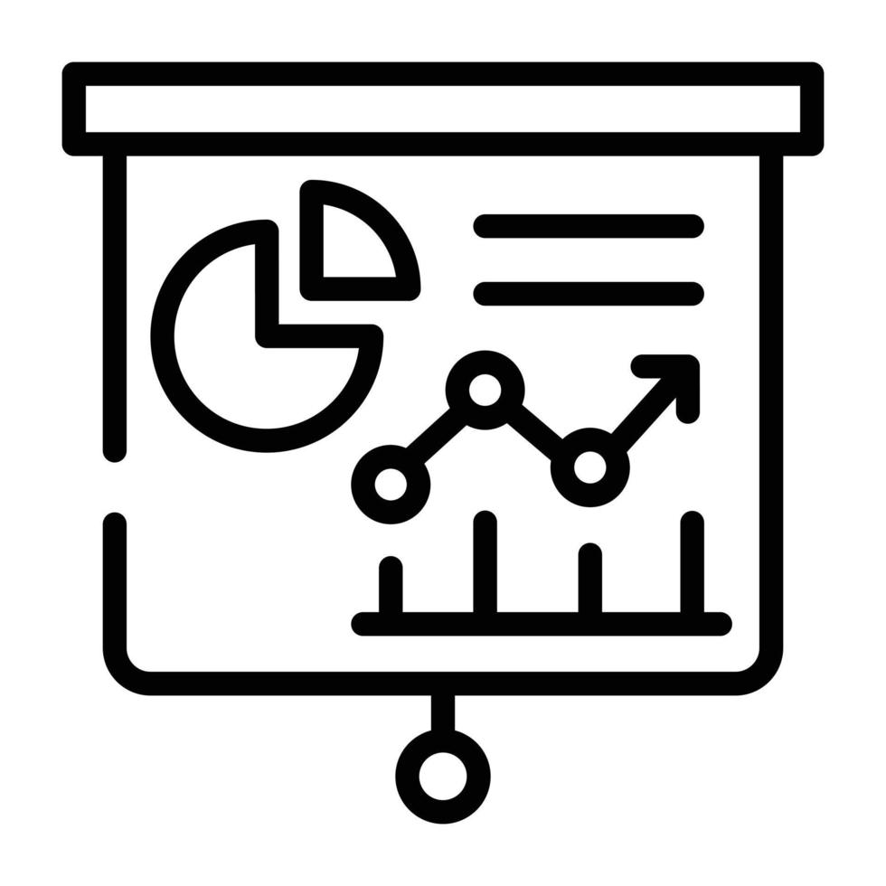 An icon of financial graph line design vector
