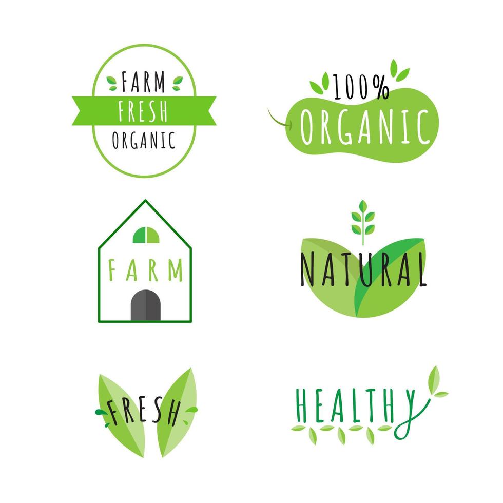 fresh farm organic symbol design vector