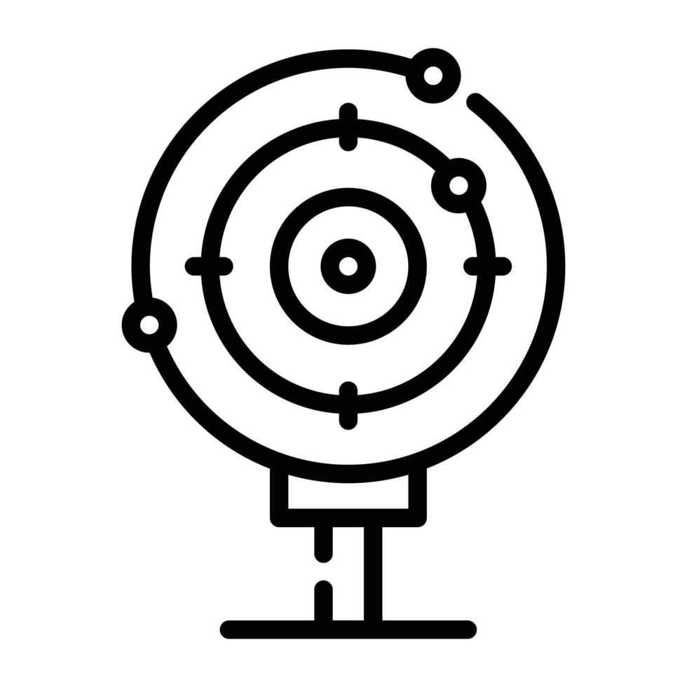 An icon of cosmic radar line design vector