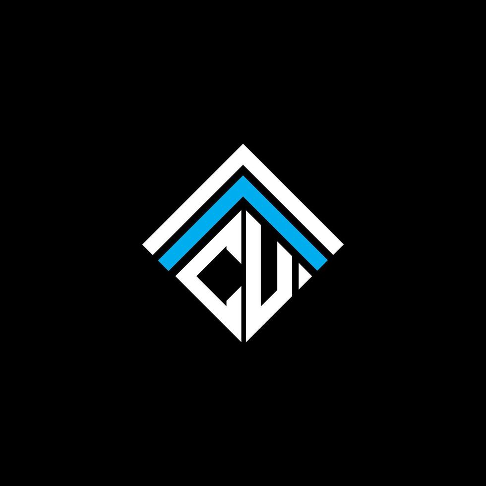 CU letter logo creative design with vector graphic, CU simple and modern logo.