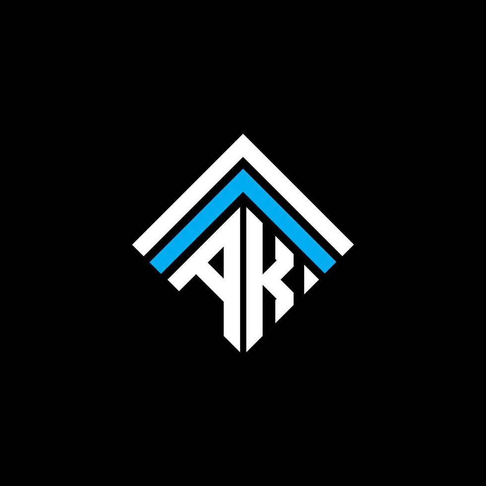 diseño creativo del logotipo de la letra ak con gráfico vectorial, logotipo ak simple y moderno. vector