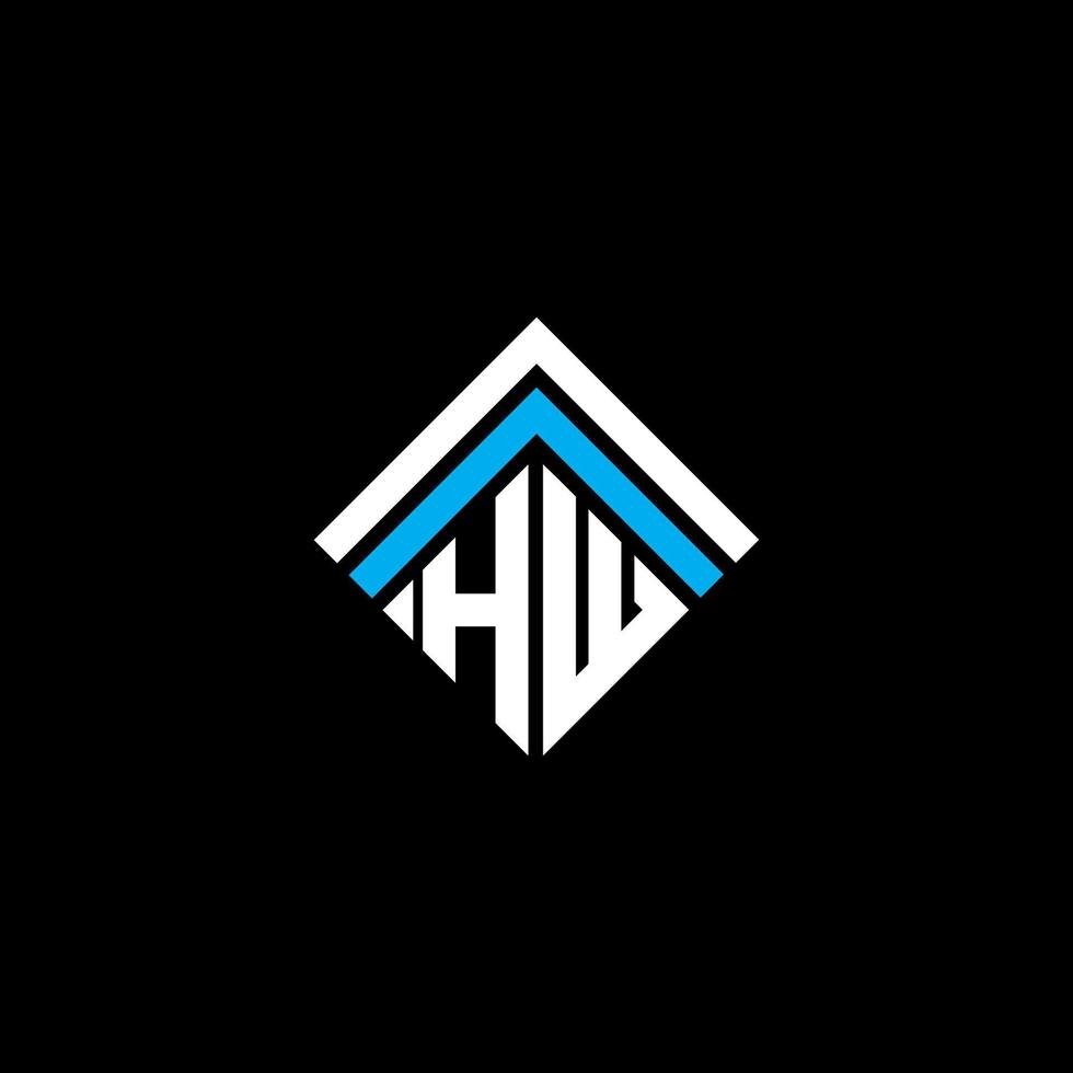 diseño creativo del logotipo de la letra hw con gráfico vectorial, logotipo simple y moderno de hw. vector