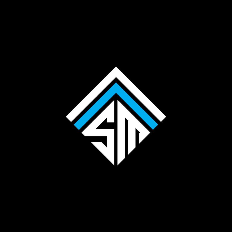 SM letter logo creative design with vector graphic, SM simple and modern logo.