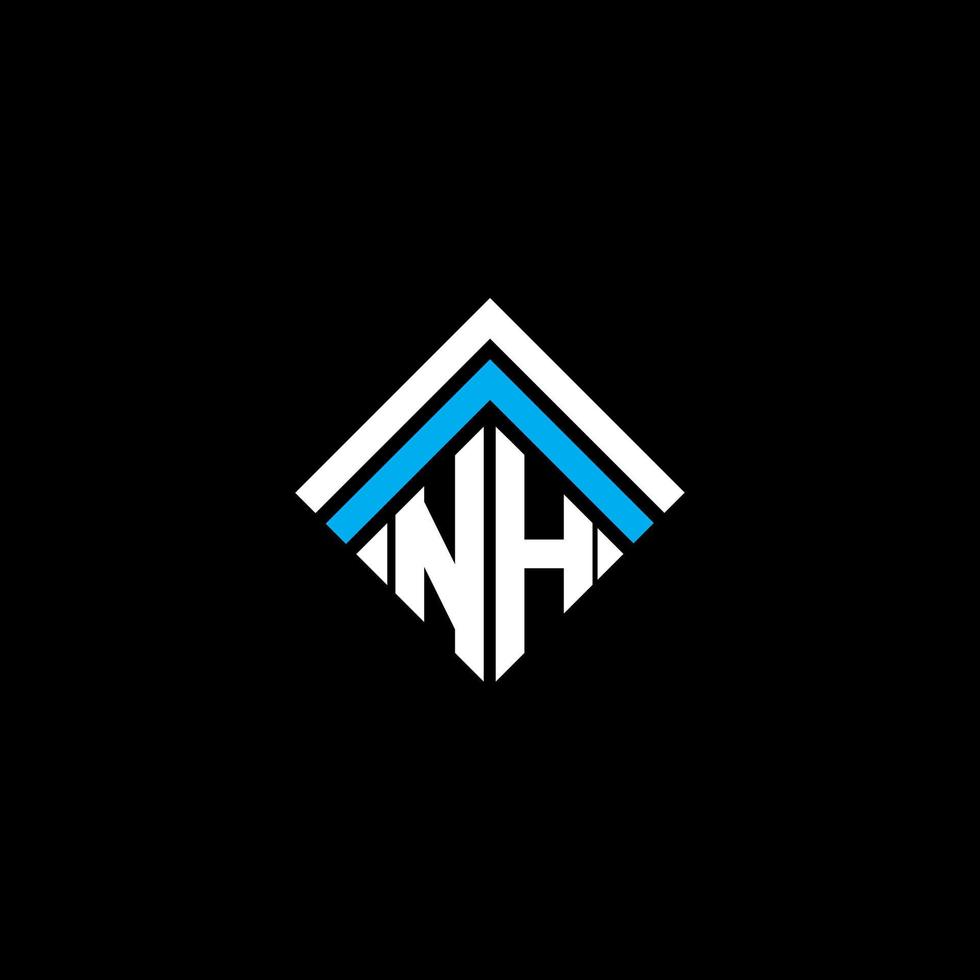 Diseño creativo del logotipo de la letra nh con gráfico vectorial, logotipo simple y moderno de nh. vector