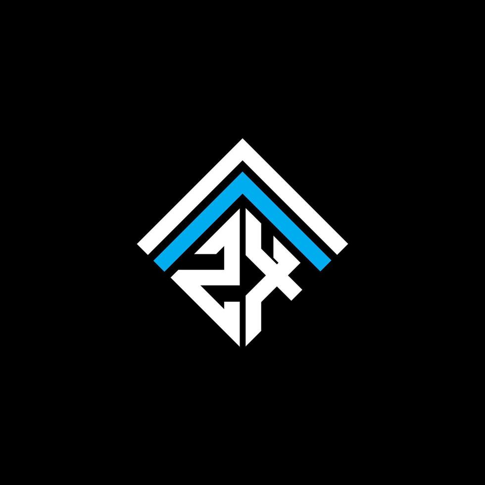 ZX letter logo creative design with vector graphic, ZX simple and modern logo.