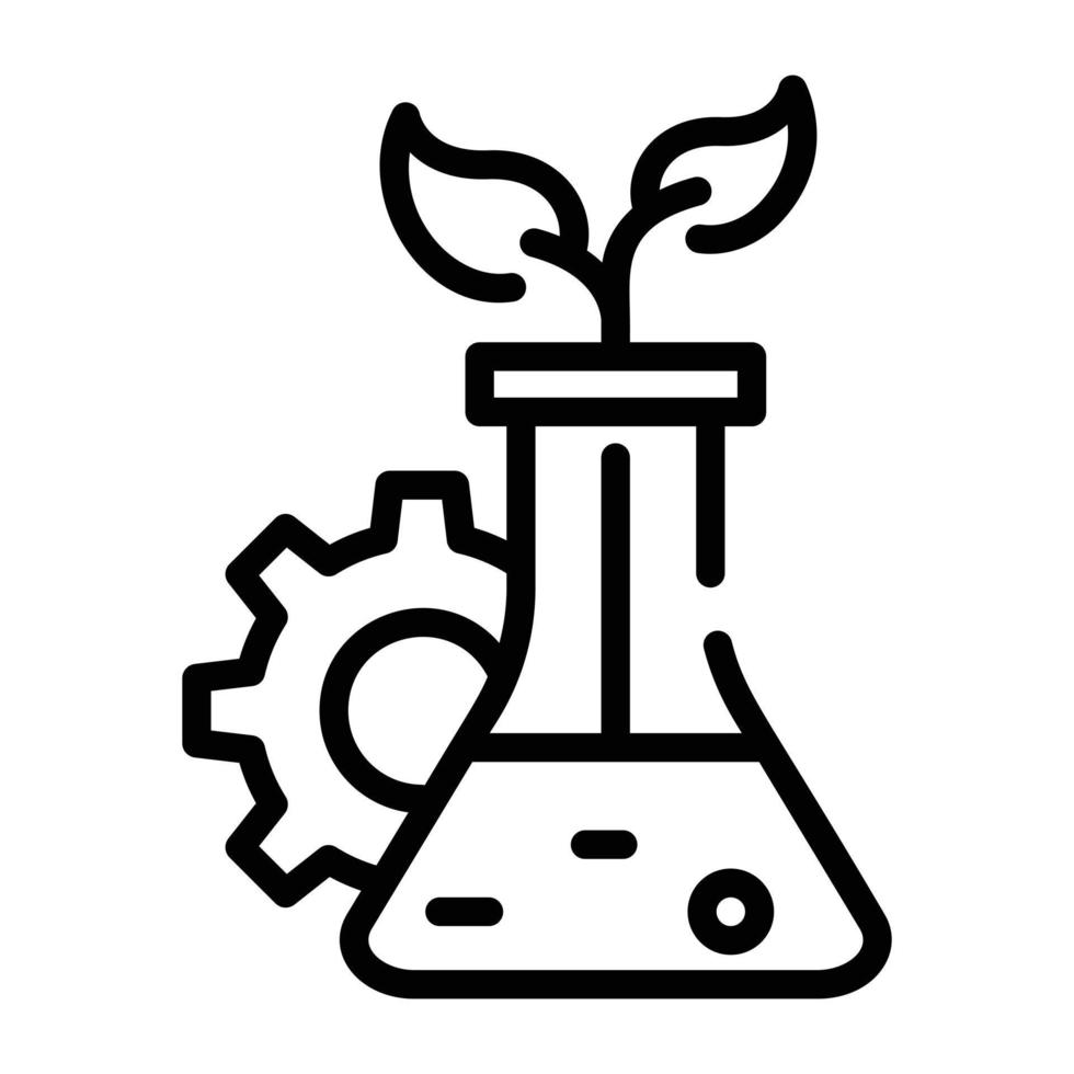 Botanical research icon in linear style vector