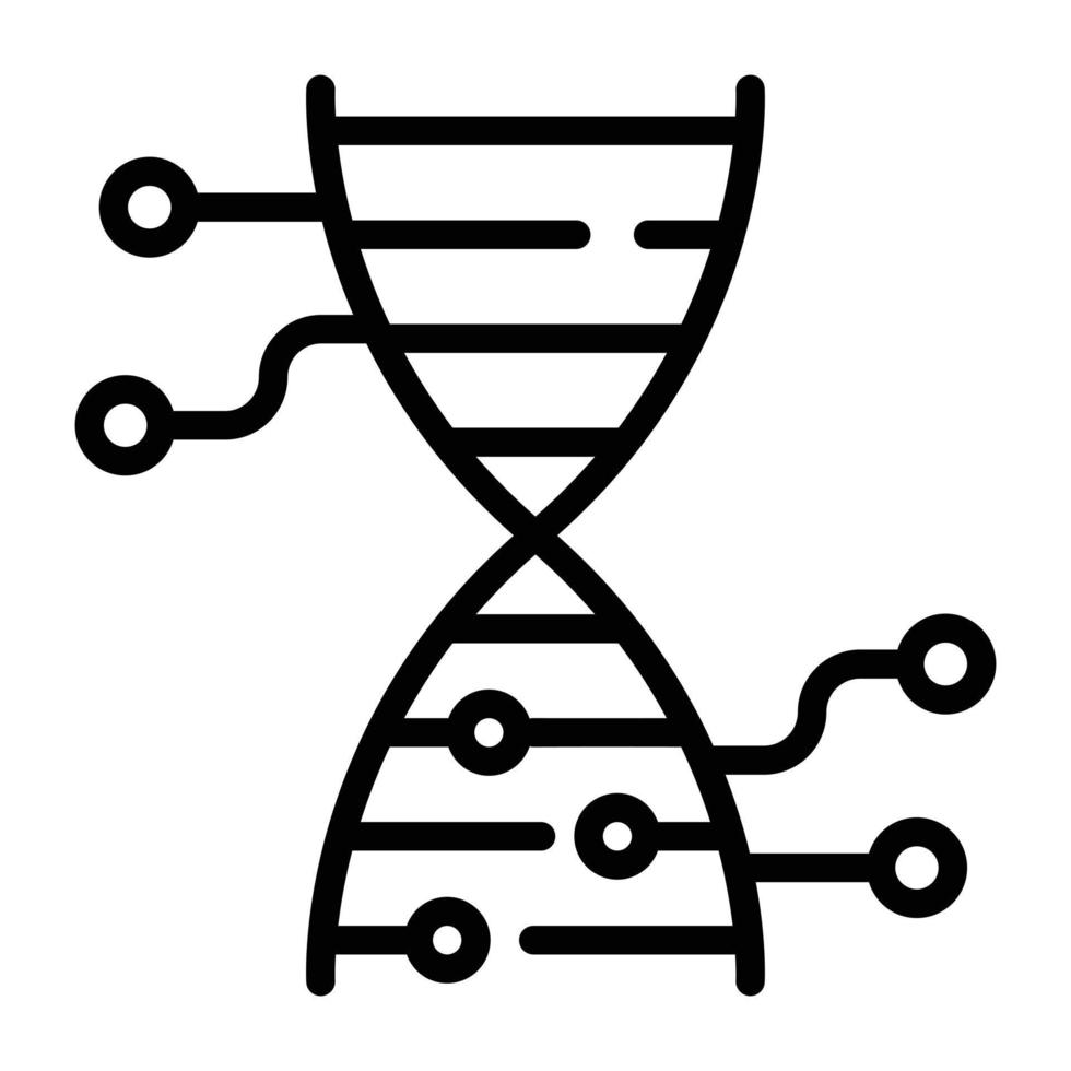 icono de investigación botánica en estilo lineal vector