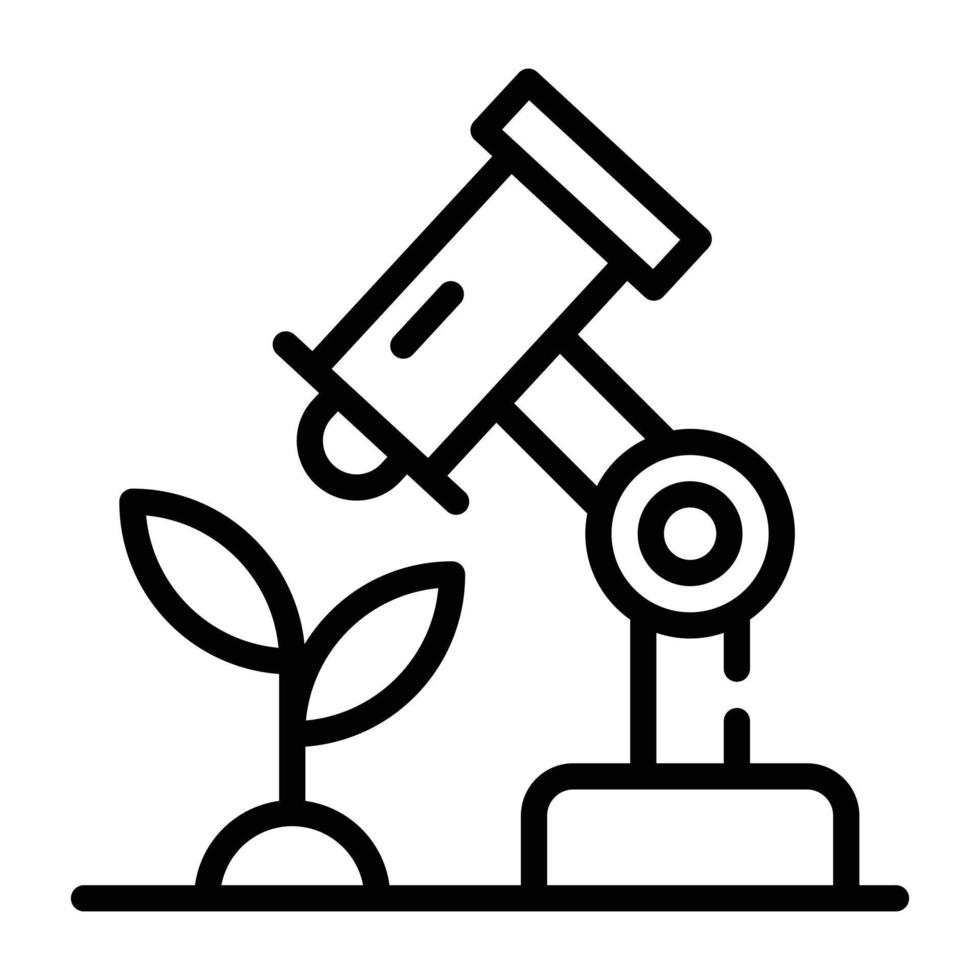 Botanical research icon in linear style vector