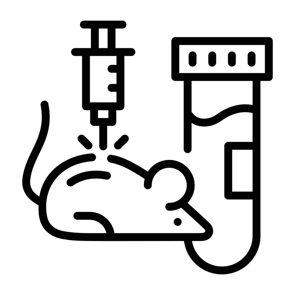 A rat test line icon design vector