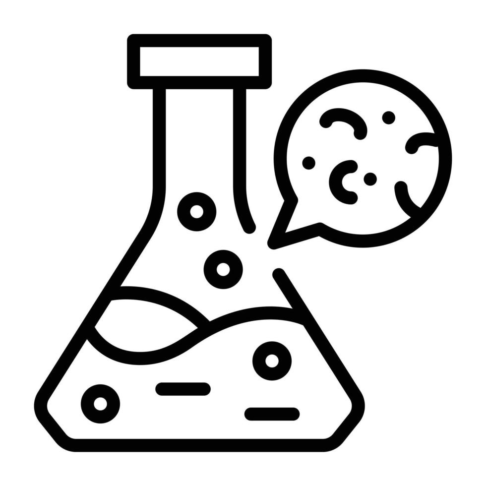 An icon of chemical reaction line design vector