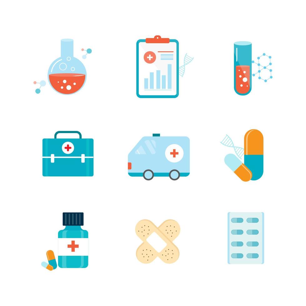 medical element flat design vector