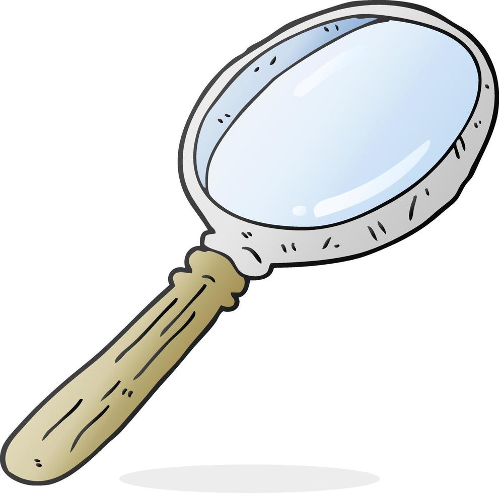 cartoon magnifying glass vector