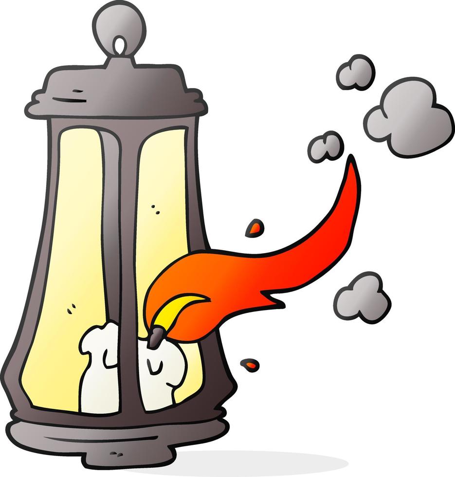 cartoon spooky lantern vector