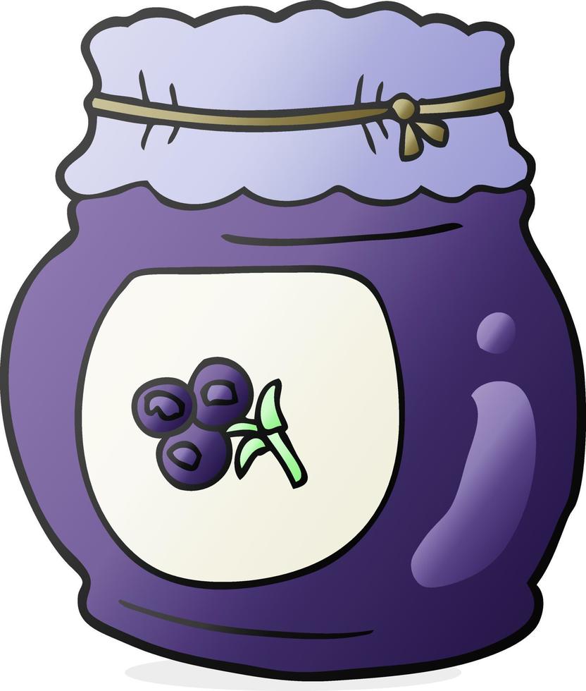 cartoon blueberry jam vector