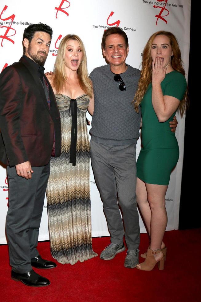 LOS ANGELES - MAR 26  David Lago, Lauren Woodland, Christian LeBLanc, Camryn Grimes at the The Young and The Restless Celebrate 45th Anniversary at CBS Television City on March 26, 2018 in Los Angeles, CA photo