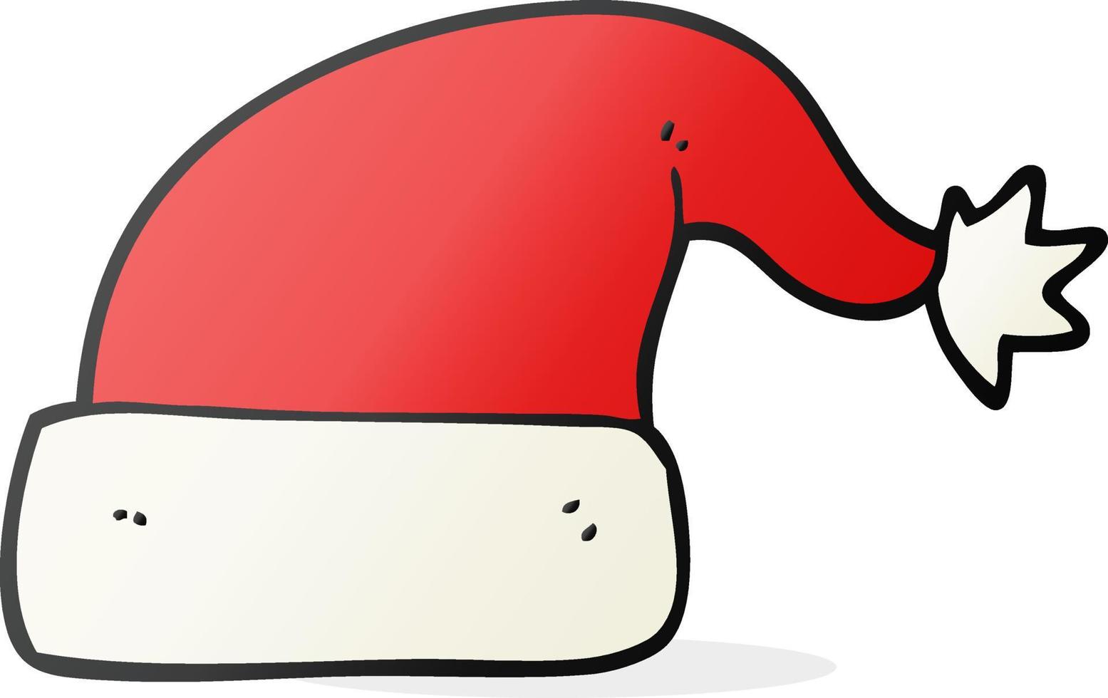 cartoon christmas hat vector