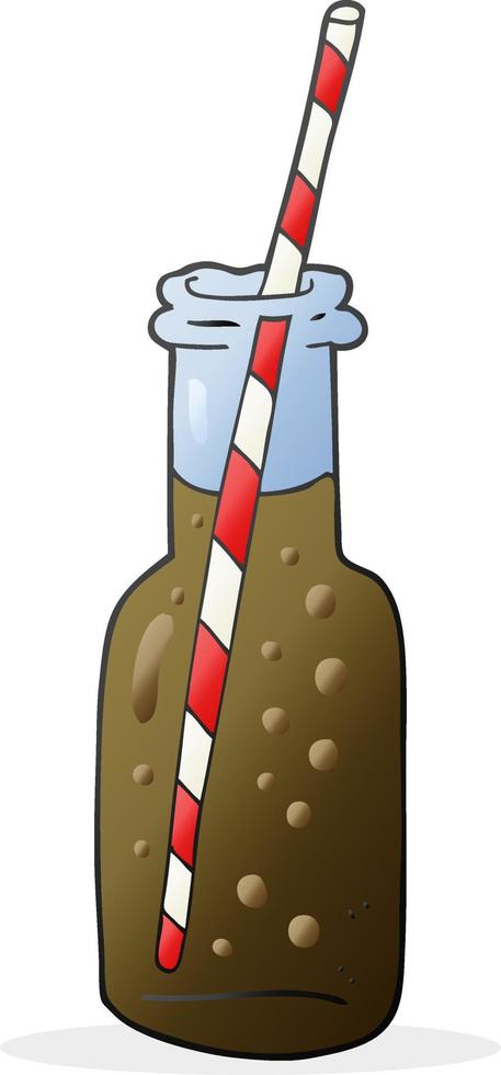 cartoon fizzy drink bottle vector