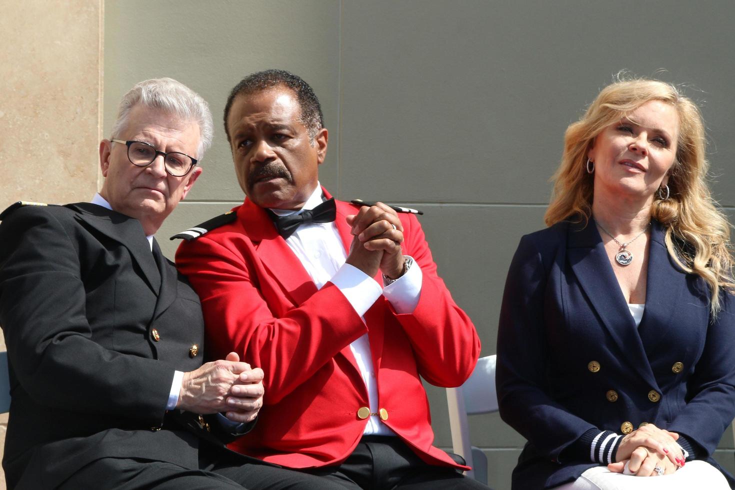 LOS ANGELES - MAY 10  Fred Grandy, Ted Lange, Jill Whelan at the Princess Cruises Receive Honorary Star Plaque as Friend of the Hollywood Walk Of Fame at Dolby Theater on May 10, 2018 in Los Angeles, CA photo