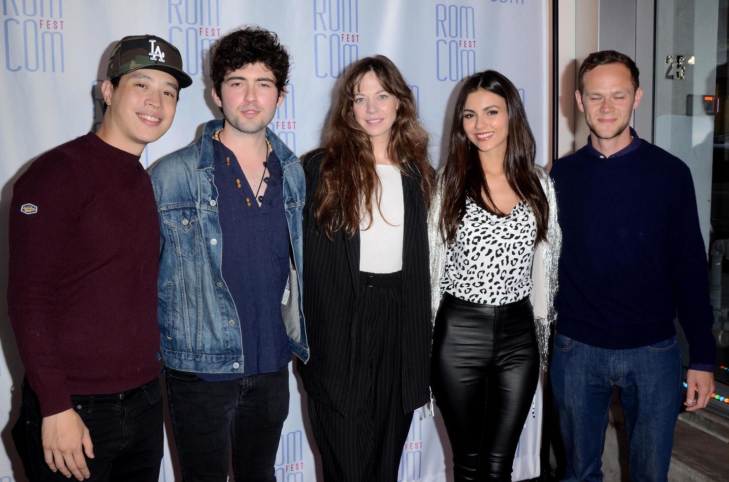 LOS ANGELES - JUN 21  Hayden Szeto, Ian Nelson, Analeigh Tipton, Victoria Justice, Joseph Cross at the  Summer Night  Screening at Rom Com Fest 2019 at the Downtown Independent Theater on June 21, 2019 in Los Angeles, CA photo