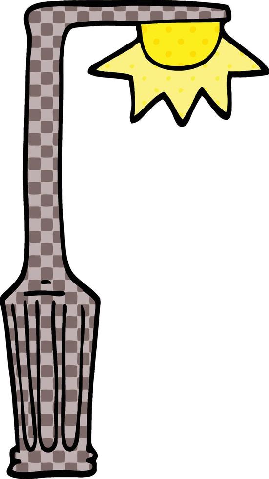 comic book style cartoon lamp post vector