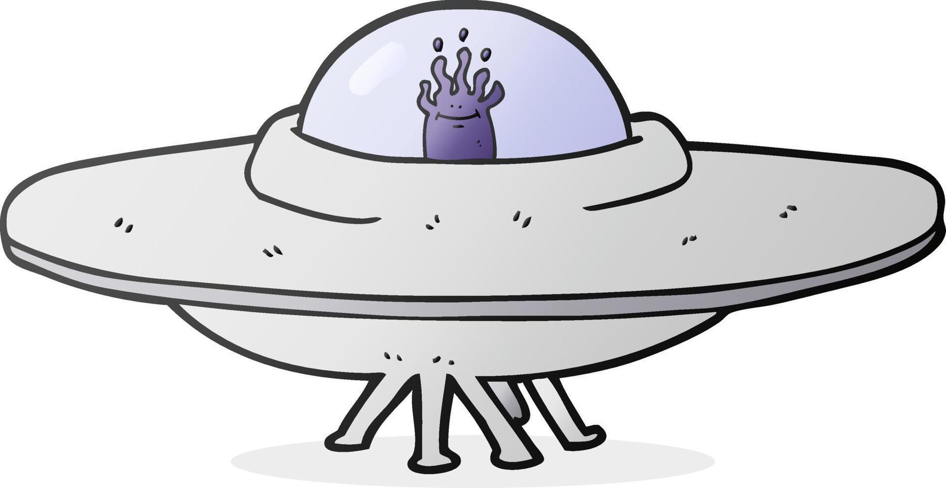 cartoon flying saucer vector