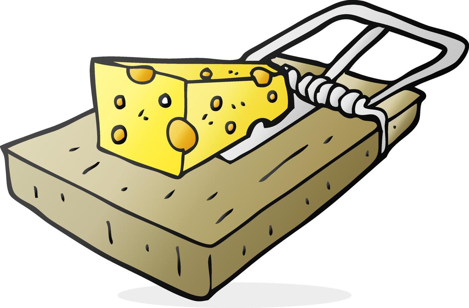 cartoon mouse trap vector